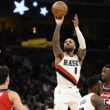 Damian Lillard (0) quitte Portland pour rejoindre Milwaukee KEYSTONE/FR67404 AP/NICK WASS